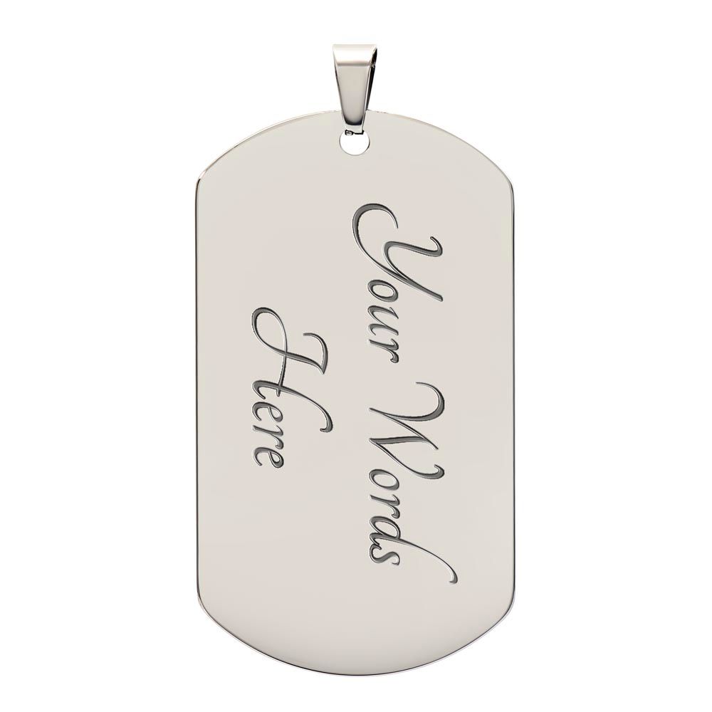 TO SON DOG TAG/SOCCER/DAD