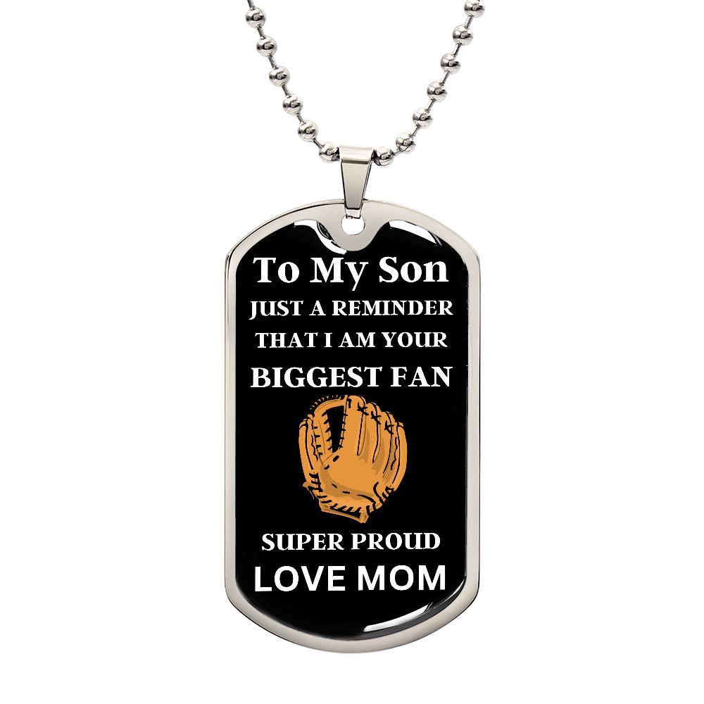 TO SON FROM MOM DOG TAG