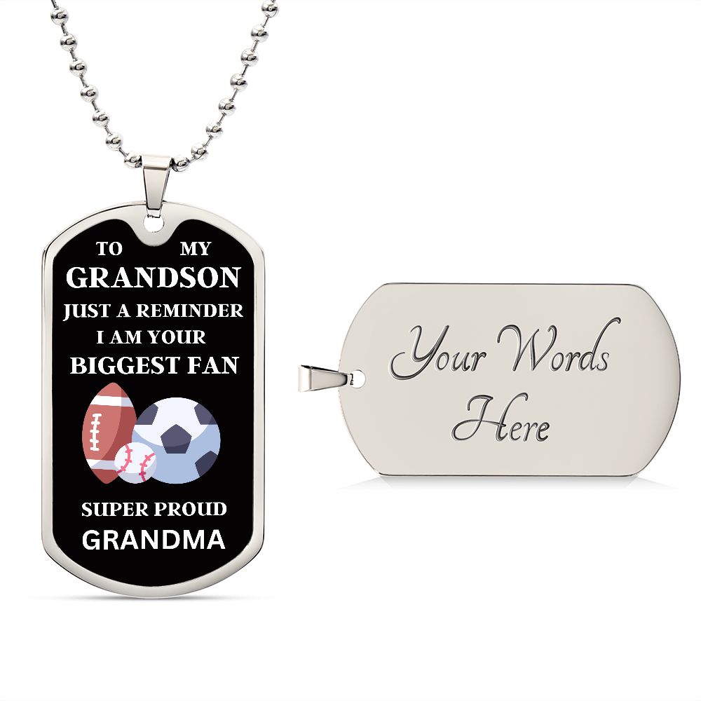 Grandson dog tag/Grandma